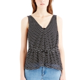 Surface To Air Rick Top Women's Clothing R13n4861 (Black / White)